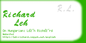richard leh business card